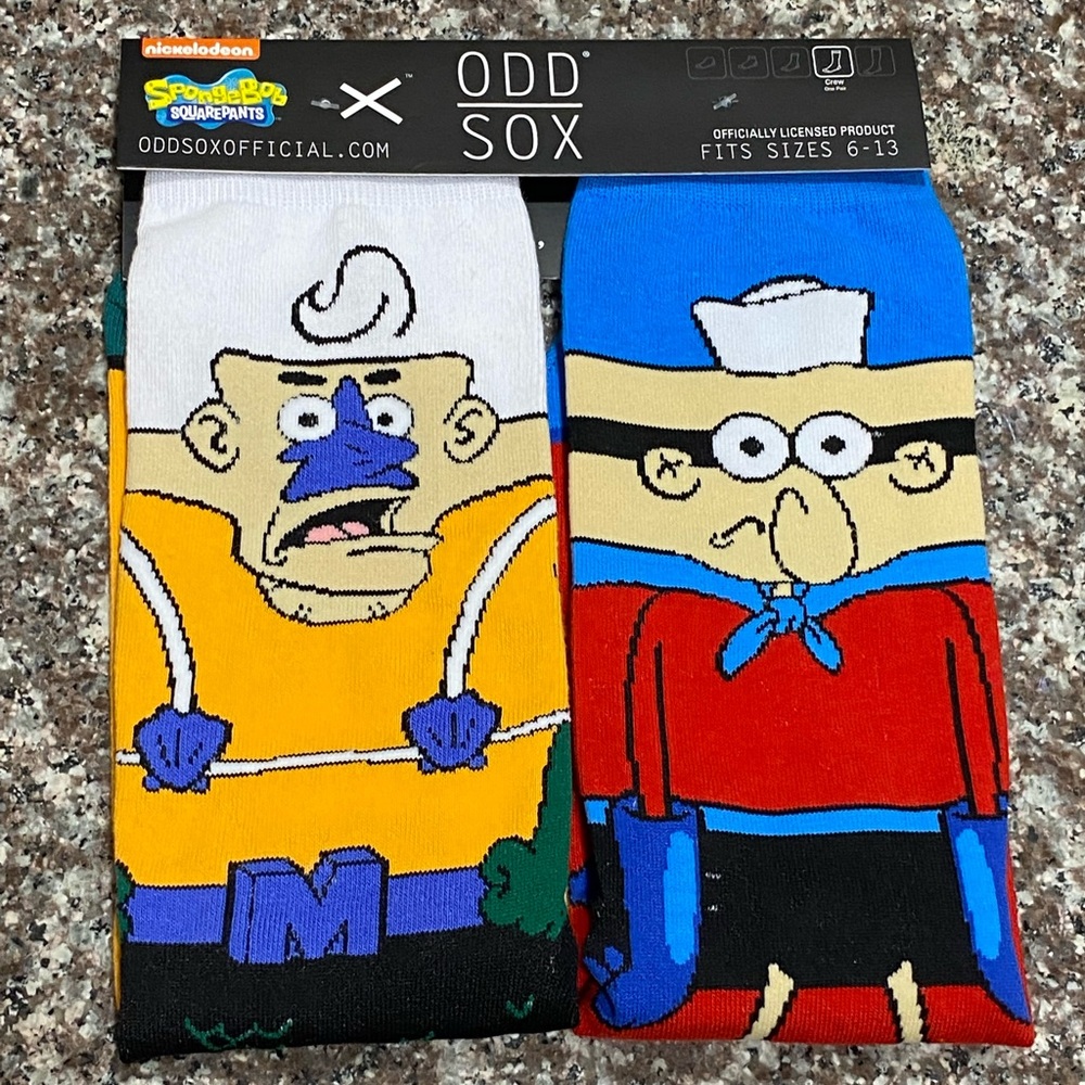 ODD SOX Nickelodeon SpongeBob SquarePants‎ Crew Socks